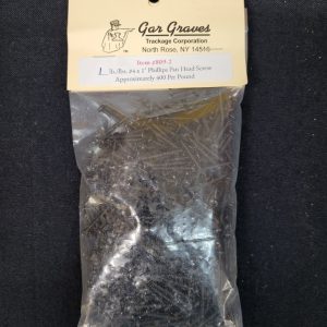 #4x1" Phillips Pan Head Screw Black Bulk 400/lb