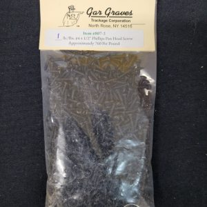 #4x1/2" Phillips Pan Head Screw Black Bulk 760/lb